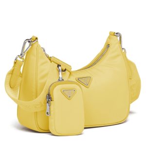 Prada Pineapple Yellow Nylon Re-Edition 2005 Shoulder Bag