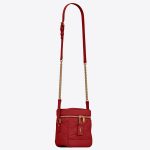 Saint Laurent 80's Vanity Bag In Red Quilted Grained Leather